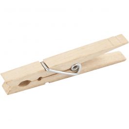 Clothes Pegs, L: 80 mm, W: 10 mm, birch - 10 pcs