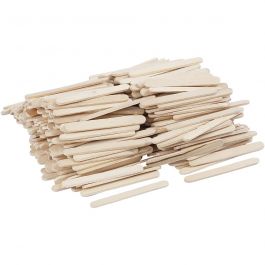 Ice Lolly Sticks, mini, L: 5.5 cm, W: 6 mm, birch - 400 pcs