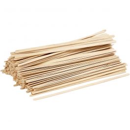 Ice Lolly Sticks, long, thin, L: 19 cm, W: 6 mm, birch - 200 pcs
