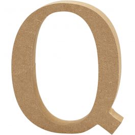 Letter Q, H: 13 cm, thickness 2 cm, MDF - 1 pc