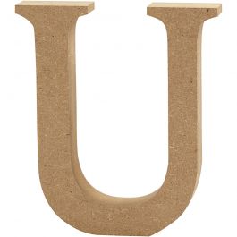 Letter U, H: 13 cm, thickness 2 cm, MDF - 1 pc