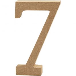 Number 7, H: 13 cm, thickness 2 cm, MDF - 1 pc