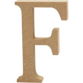 Letter F, H: 8 cm, thickness 1.5 cm, MDF - 1 pc