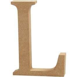 Letter L, H: 8 cm, thickness 1.5 cm, MDF - 1 pc