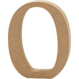 Letter O, H: 8 cm, thickness 1.5 cm, MDF - 1 pc