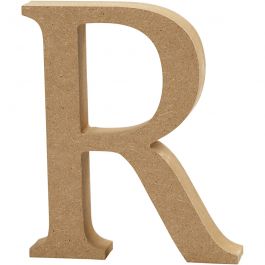 Letter R, H: 8 cm, thickness 1.5 cm, MDF - 1 pc