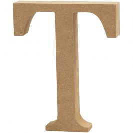 Letter T, H: 8 cm, thickness 1.5 cm, MDF - 1 pc