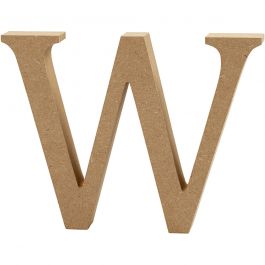 Letter W, H: 8 cm, thickness 1.5 cm, MDF - 1 pc