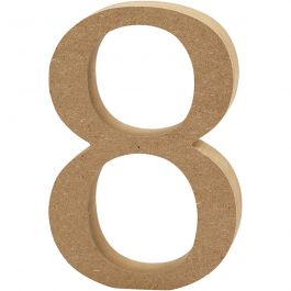 Number 8, H: 8 cm, thickness 1.5 cm, MDF - 1 pc