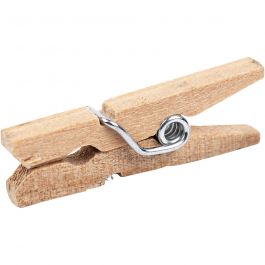 Clothes Pegs, L: 25 mm, W: 3 mm, birch - 30 pcs