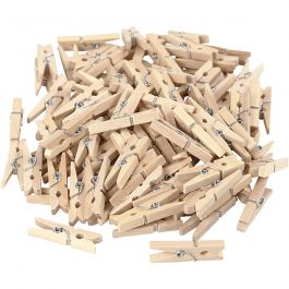 Clothes Pegs, L: 30 mm, W: 3 mm, birch - 100 pcs