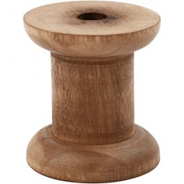 Spool, H: 50 mm, D: 30+48 mm, poplar wood, hole size 10 mm - 10 pcs