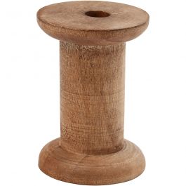 Spool, H: 70 mm, D: 30+48 mm, poplar wood, hole size 10 mm - 10 pcs
