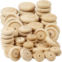 Wheel, D: 24+30+42+50 mm, thickness 8+10+11+14 mm, china berry - 4x40 pcs