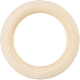 Curtain Ring, D: 55 mm, inner size 40 mm, grass wood - 6 pcs