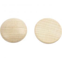 Wooden buttons, D: 30 mm, thickness 5 mm, china berry - 15 pcs