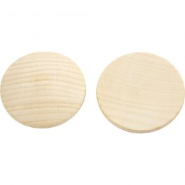 Wooden buttons, D: 40 mm, thickness 5.2 mm, china berry - 100 pcs