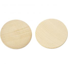 Wooden buttons, D: 50 mm, thickness 10 mm, china berry - 5 pcs