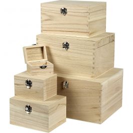Box Set, paulownia, 6pcs [HOB-57542]