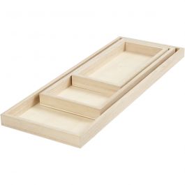 Trays, L: 20+30+40 cm, W: 10+15+15 cm, 3 pc/ 1 pack [HOB-57919]