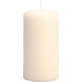 Candles, off-white, H: 100 mm, D: 50 mm - 6 pcs