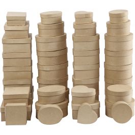 Boxes set 4 shapes D: 100-180mm, H: 50-75mm - D: 100 - 1 set