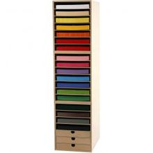Storage Cabinet Wood White 3 Drawer for A4 Paper- 100 cm - 1 pc