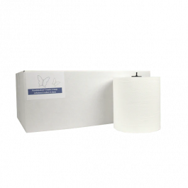 Towel Roll Matic 2 ply 150 meter Ø210 mm 100% cellulose White T7 - 6 pcs