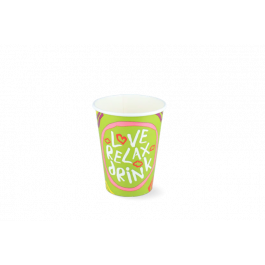 Milkshake cup Carton small 360ml Ø90 mm 12oz green FSC®Mix - 500 pcs