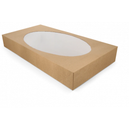 Catering boxes kraft 560x320x80 mm with Window - 50 pcs