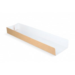 Panini tray 70x30x280 mm kraft/White - 1.000 pcs