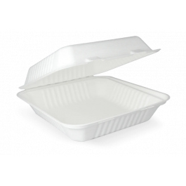 Menubox 1-compartment Sugarcane 233x81x233 mm - 200 pcs