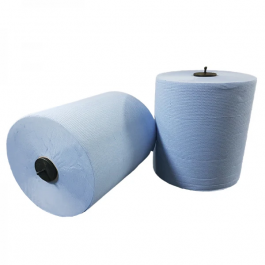 Towel Roll Matic 2 ply 150 meter Ø210 mm 100% cellulose blue T7 - 6 pcs