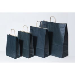 Paper Carry Bags Dk Blue 320+120x410mm - 50 pcs