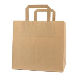 Take-away bags 26+17x25cm Brown - 250 pcs