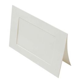 Folded Card White cut out Frame White 130x178mm - 25 pcs
