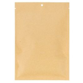 Eco flat kraft Paper Bags with bioplastic inside 112x157mm - 100 pcs