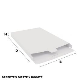 Shipping cartons 240x350x29mm White -50 pcs