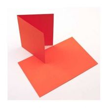 Folded Card Orange 124x178mm - 50 pcs