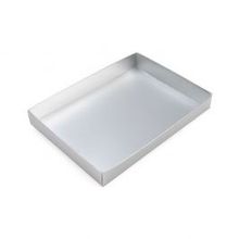 Paper Box Bottom Matte Silver 137x25x191mm - 25 pcs