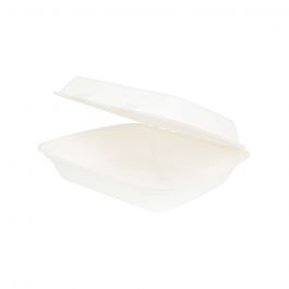 Bowl with lid Sugarcane 25x20x7.5 cm (200 pieces) [GB-DFC01328]