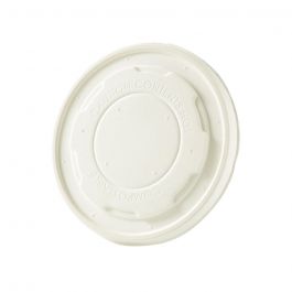 Flat Lid Paper Ø 115 mm White Closed - 500 pcs