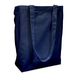 Cotton carrier bags 38x42cm with handle dark blue 38x42cm (250 pcs.) [FP-DKE013]