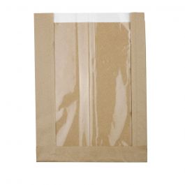 Strip window paper bags brown 20 + 5x26,7 mm - 500 pcs