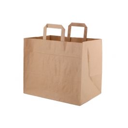 Recycled paper carrier bags 32 × 21 × 27 cm brown (250 pieces) [GB-DSE02307]