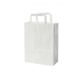 Kraft paper-carrier bags white 220x100x280 mm - 250 pcs