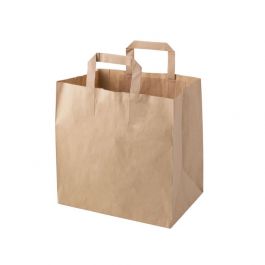 Carrier bags made of recycled paper 26 × 17 × 25 cm brown (250 pieces) [GB-DSE02394]