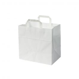 Kraft paper-carrier bags white 260x170x250 mm - 250 pcs