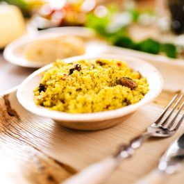 Round Plate palm leaf Ø 14 cm (400 pieces) [GB-DTW05302]