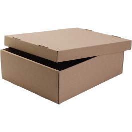 School box with lid, size 39,5 x 32,5 x 12,5 cm - 1 pc